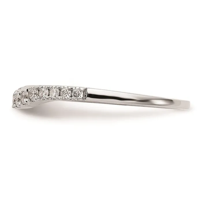 Rings Goldiacom 14K White Gold Real Diamond Wedding Band