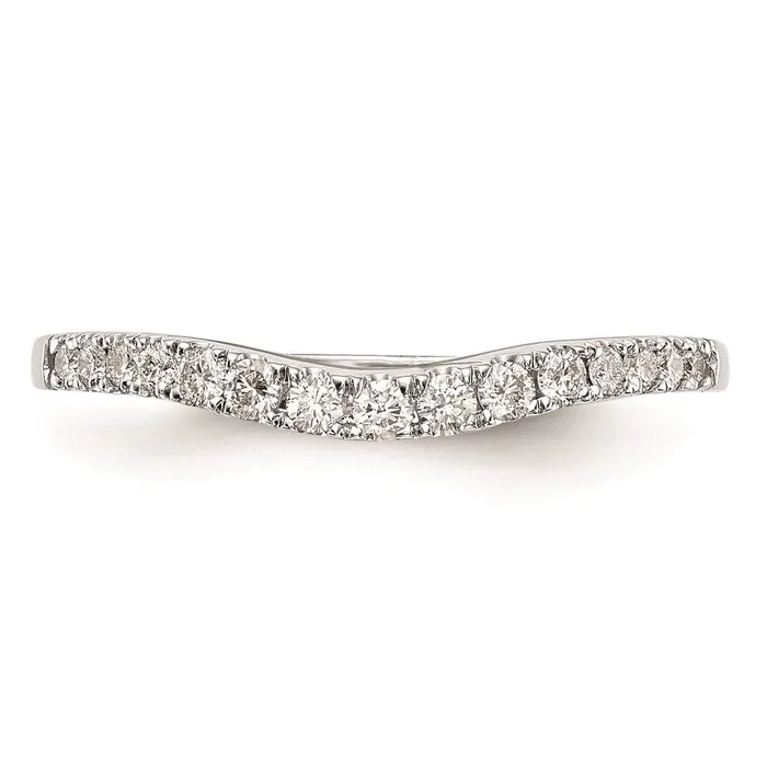 Rings Goldiacom 14K White Gold Real Diamond Wedding Band