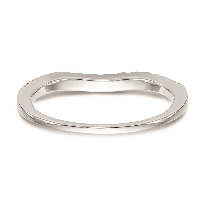 Rings Goldiacom 14K White Gold Real Diamond Wedding Band