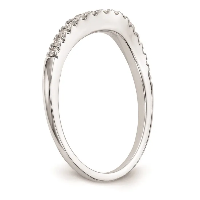 Rings Goldiacom 14K White Gold Real Diamond Wedding Band