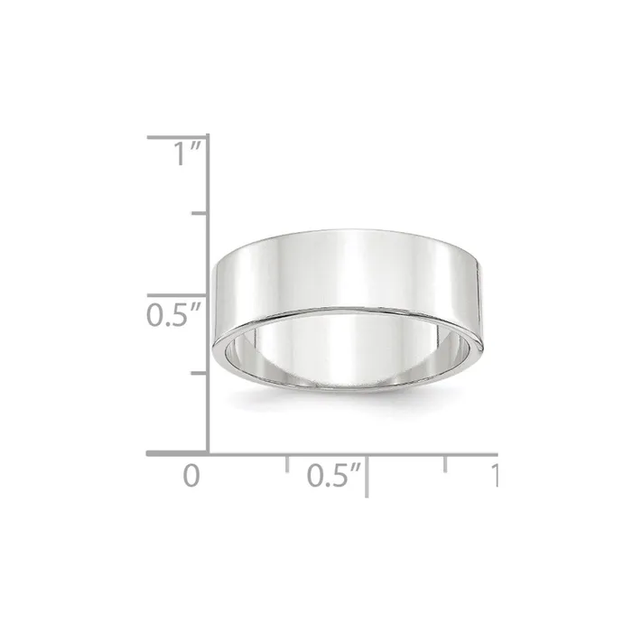 Rings Goldia Solid 10K White Gold 7mm Light Weight Flat MensWomens Wedding Band Ring Size 75 Rings Goldia Solid 10K White Gold 7mm Light Weight Flat MensWomens Wedding Band Ring Size 75