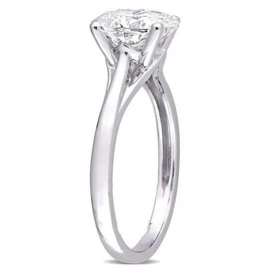 Rings JMS always Original Amour 10k White Gold 2 CT TGW Created White Moissanite Cocktail Ring