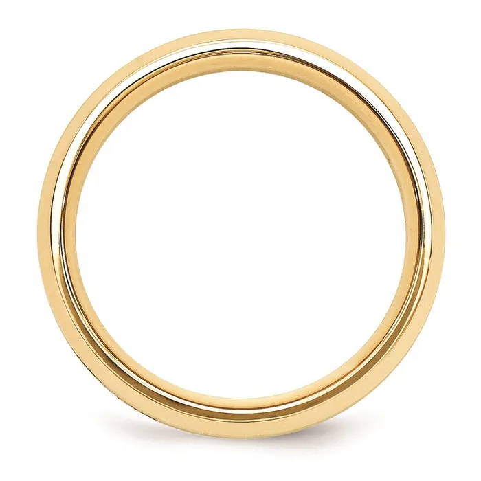 Solid 14K Yellow Gold TwoTone 6mm Domed Size 9 Wedding MensWomens Wedding Band Ring Goldia Rings Solid 14K Yellow Gold TwoTone 6mm Domed Size 9 Wedding MensWomens Wedding Band Ring Goldia Rings