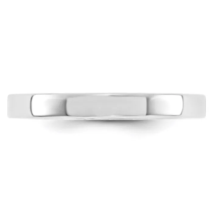 Solid 18K White Gold 3mm Standard Flat Comfort Fit MensWomens Wedding Band Ring Size 8 Goldia Rings Solid 18K White Gold 3mm Standard Flat Comfort Fit MensWomens Wedding Band Ring Size 8 Goldia Rings
