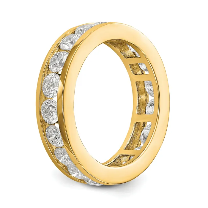 Solid Real 14k Polished 3ct Channel Set CZ Eternity Wedding Band Ring Goldia Rings