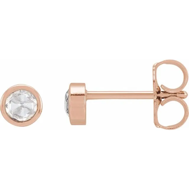 14K Rose Gold 18 CTW Rose GoldCut Natural Diamond BezelSet Earrings TreasureFineJewelers Earrings 14K Rose Gold 18 CTW Rose GoldCut Natural Diamond BezelSet Earrings TreasureFineJewelers Earrings
