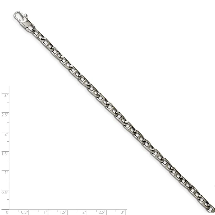 Bracelets TreasureFineJewelers Chisel Stainless Steel Polished 775 inch Oval Link Bracelet