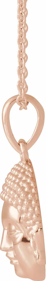 Necklaces 14K Rose Gold 147x105 mm Meditation Buddha 1618 Necklace TreasureFineJewelers