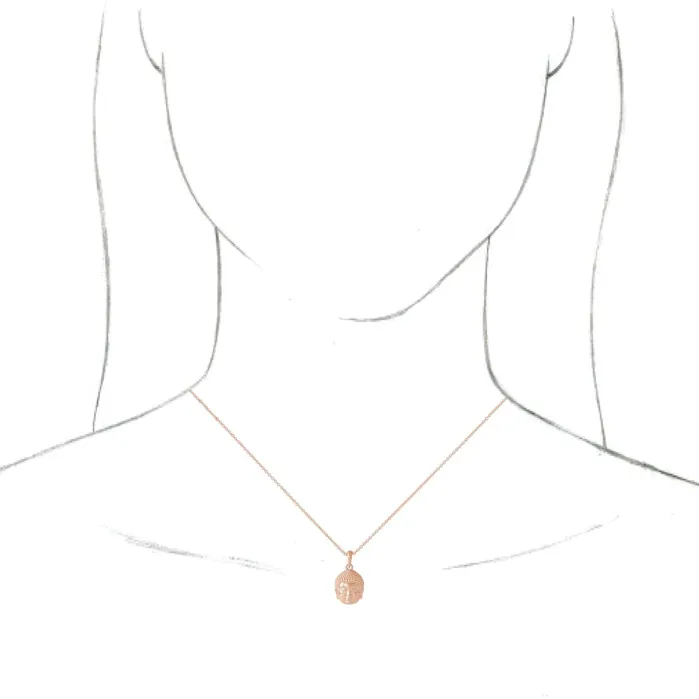 Necklaces 14K Rose Gold 147x105 mm Meditation Buddha 1618 Necklace TreasureFineJewelers