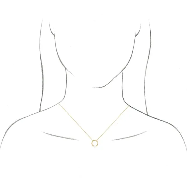 Necklaces 14K Yellow Gold Cultured Seed Pearl Circle 18 Necklace TreasureFineJewelers