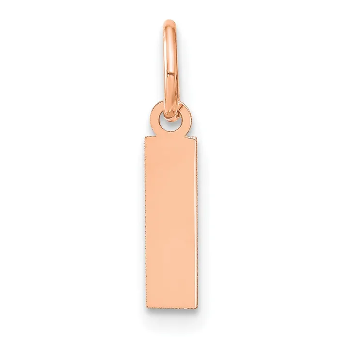 Necklaces Sterling Silver Roseplated Letter I Initial Pendant TreasureFineJewelers