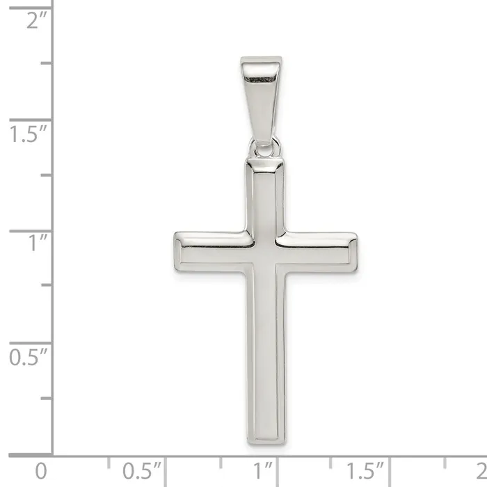 Necklaces TreasureFineJewelers Sterling Silver Polished Cross Pendant