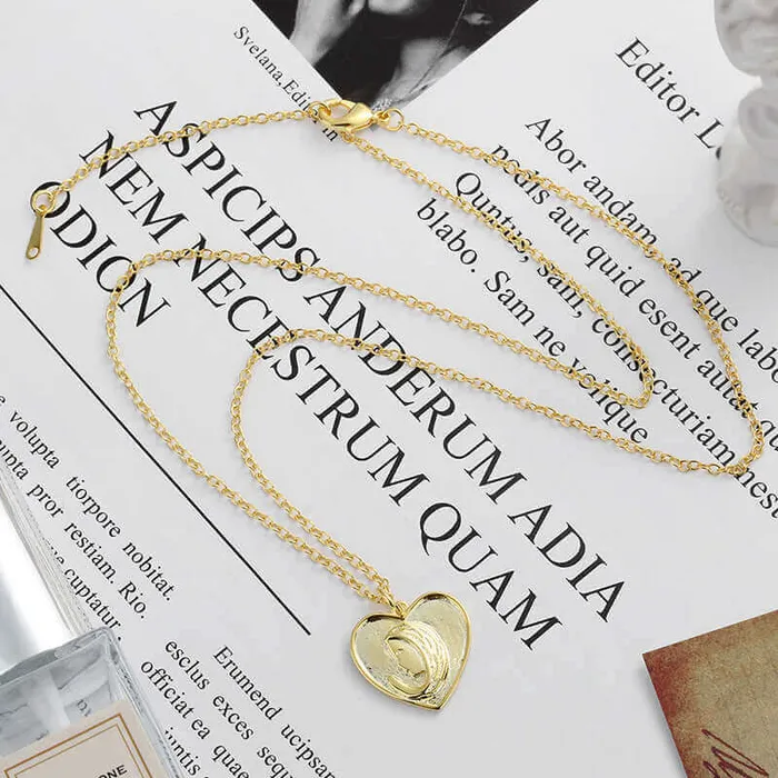 Necklaces Trendolla Jewelry S925 Heart Vintage Virgin Mary Virgencita Necklace