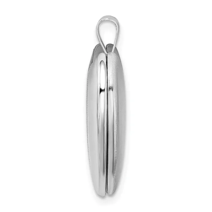 Rings Sterling Silver Rhodiumplated Satin Polished Paw Prints Heart Locket TreasureFineJewelers