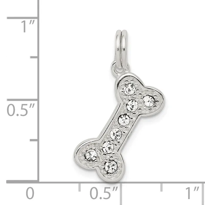 Rings TreasureFineJewelers Sterling Silver Dog Bone Charm