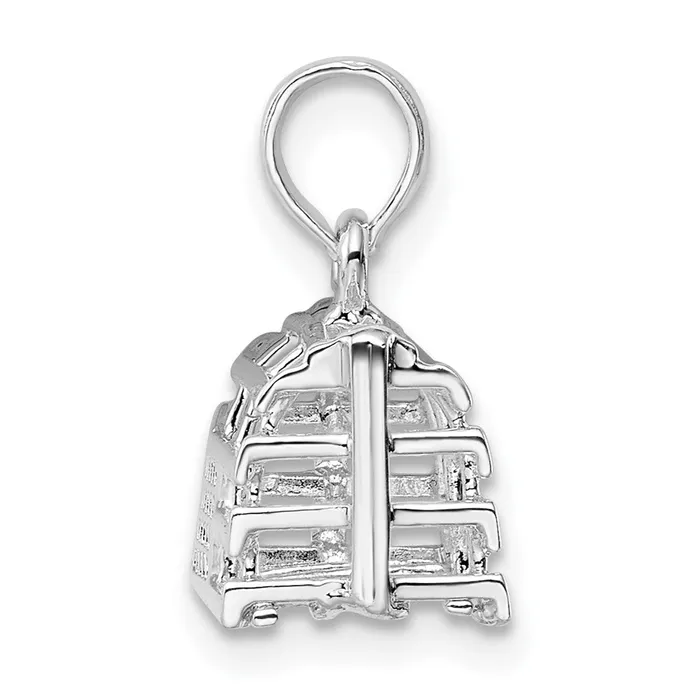 Sterling Silver Polished 3D Empty Lobster Trap Pendant TreasureFineJewelers Necklaces