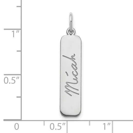 TreasureFineJeweler Charm Necklaces Signature Bar Charm