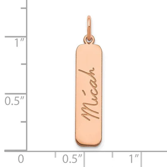 TreasureFineJeweler Charm Necklaces Signature Bar Charm