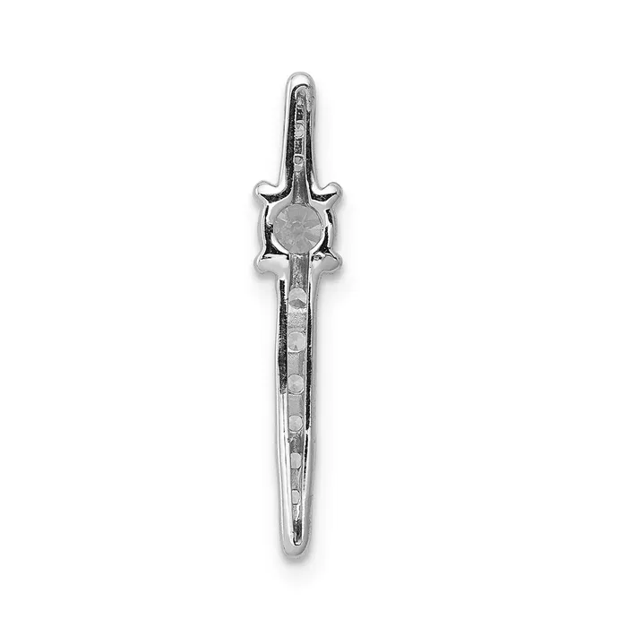 TreasureFineJewelers 14k White Gold Diamond and 18 Sapphire Fancy Chain Slide Necklaces