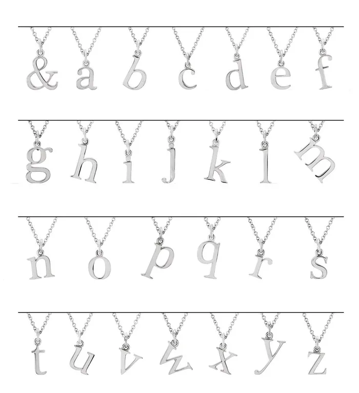 TreasureFineJewelers 14K Yellow Gold Lowercase Initial k 16 Necklace Necklaces