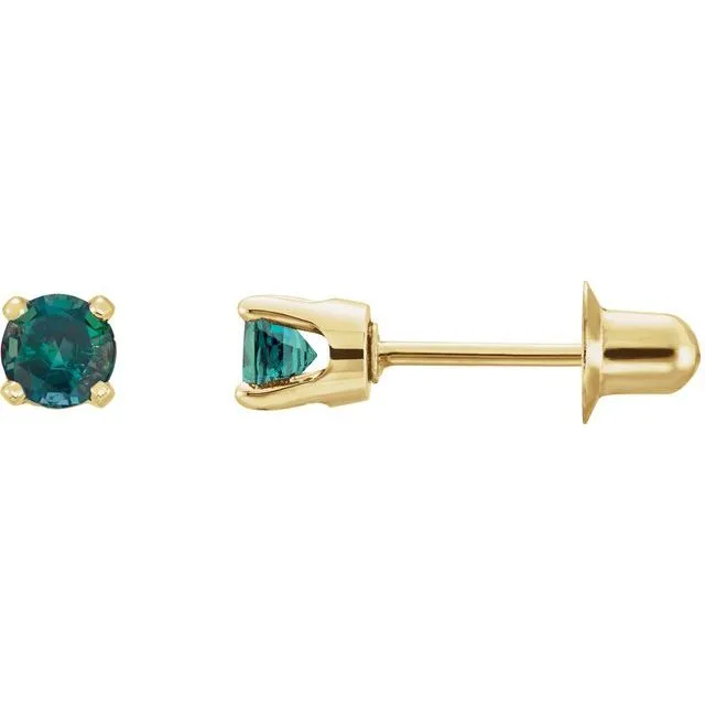 TreasureFineJewelers 14K Yellow Gold Natural Alexandrite Earrings Earrings TreasureFineJewelers 14K Yellow Gold Natural Alexandrite Earrings Earrings