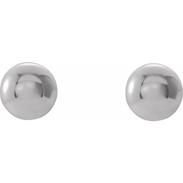 TreasureFineJewelers Earrings 14K White Gold 3 mm Ball Earrings