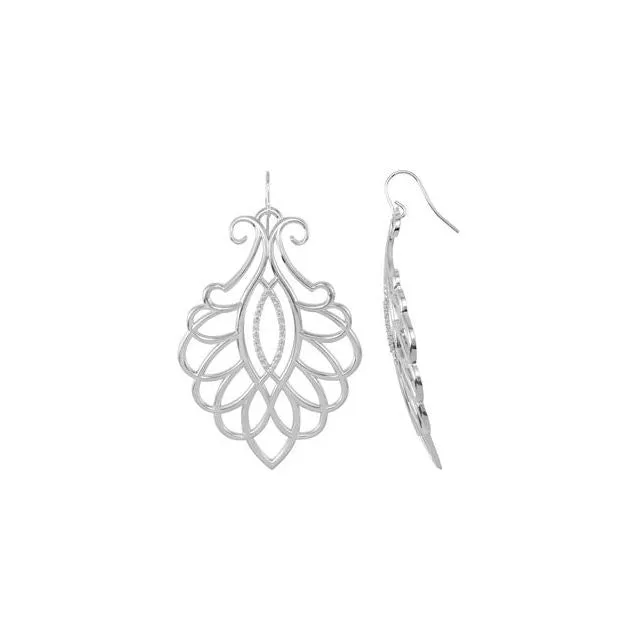 TreasureFineJewelers Earrings Filigree Scroll Earrings