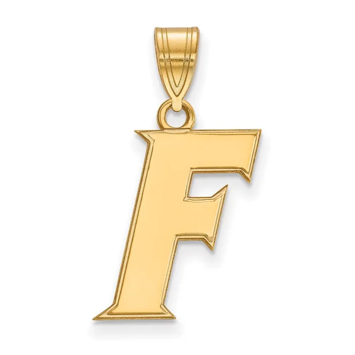 TreasureFineJewelers Necklaces 14k Gold University of Florida Letter F Medium Pendant