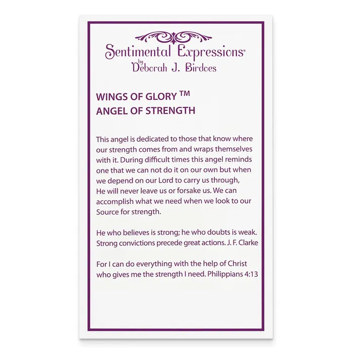 TreasureFineJewelers Necklaces Sentimental Expressions Sterling Silver Rhodiumplated CZ Antiqued Angel of Strength 18in Necklace