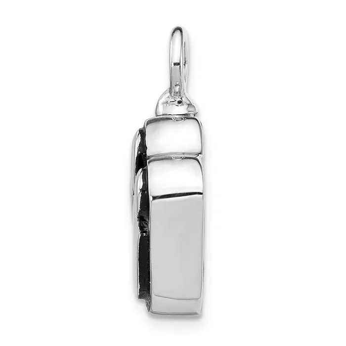 TreasureFineJewelers Necklaces Sterling Silver Rhodiumplated Enameled Paw Ash Holder Bottle Pendant