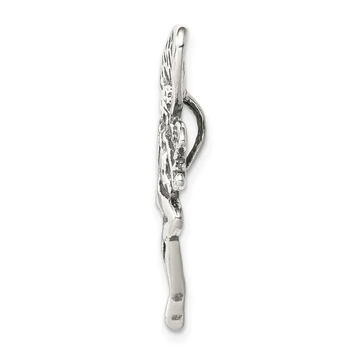TreasureFineJewelers Rings Sterling Silver Antiqued Fairy Chain Slide